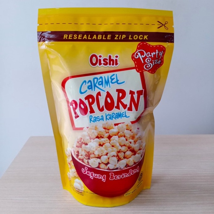 

SENSASIONAL Oishi Popcorn caramel Camilan Snack Jagung Pop Corn Karamel 1 Gram murah