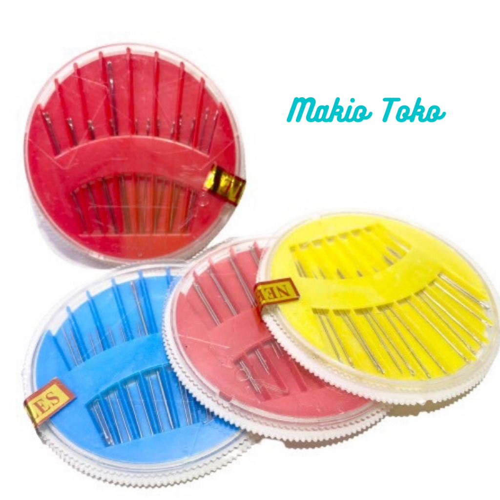 Jarum Jahit Bundar Set Panjang Variasi/Jarum jahit multi fungsi/Jarum jahit tangan warda serbaguna