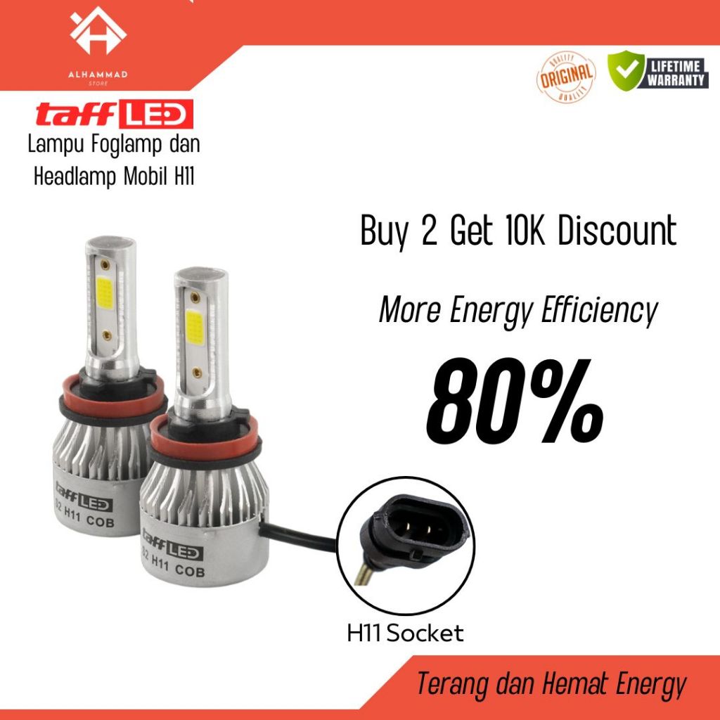 Lampu Depan Mobil Headlamp Foglamp H11-C6