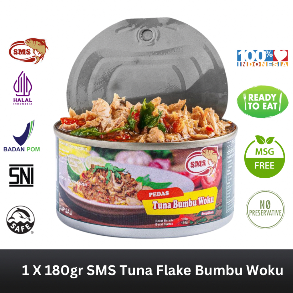 

SMS Tuna Kaleng Flake Dalam Bumbu Woku 180gr