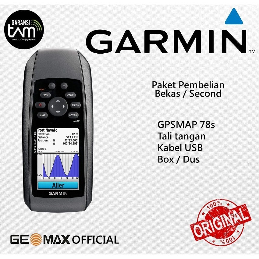 Gps Garmin 78s Bekas Fullset / Gps Garmin 78s Bekas Lengkap