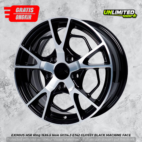 Velg racing hsr two tone ring 15 ertiga innova luxio pcd 5X114,3 tipe EXIMIUS Promo