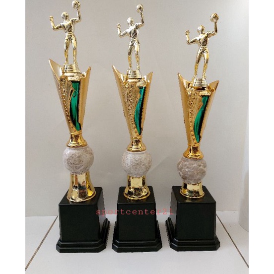 Lebih Keren  piala voli set piala mewah trophy bola volley BD 15  marmer  piala futsal voli juara 12