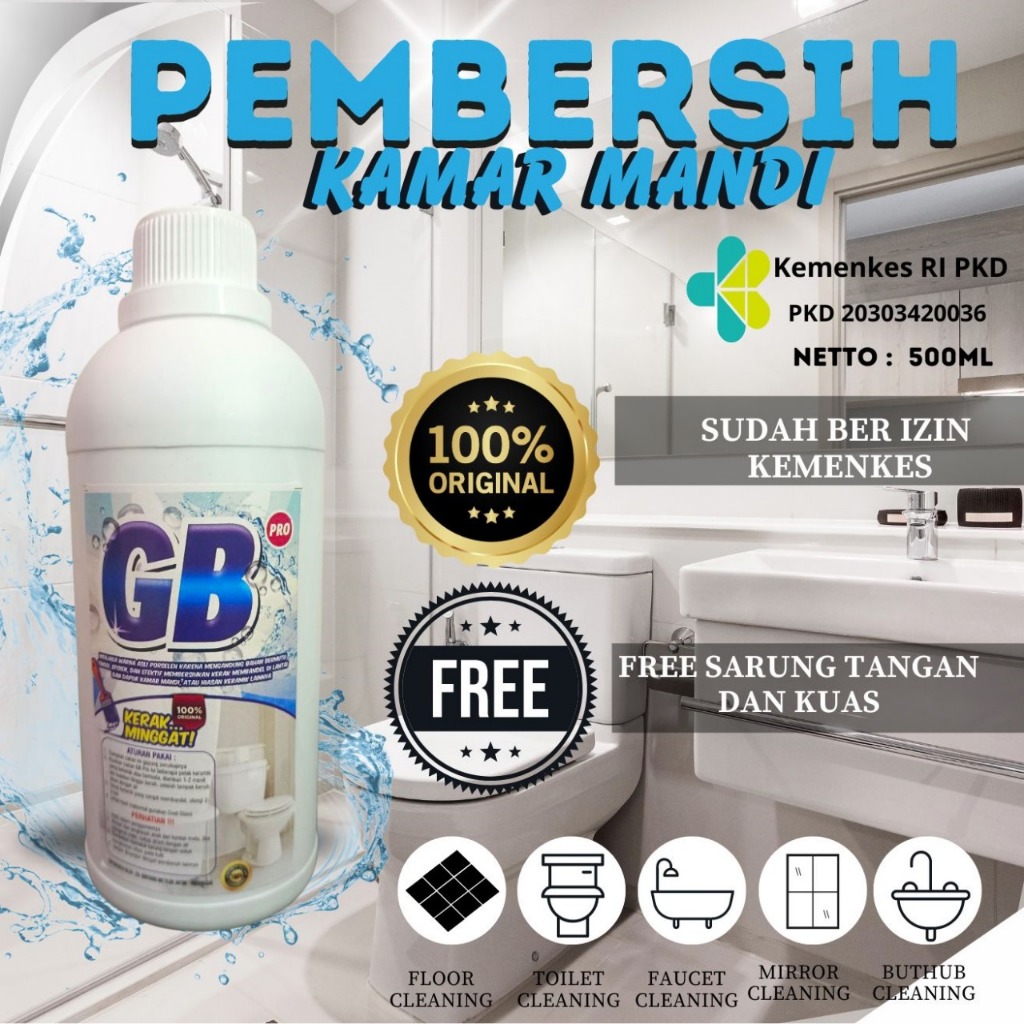 pembersih kerak kamar mandi GB pro 500 ml  pembersih kerak kloset wc porselen keramik original ampuh