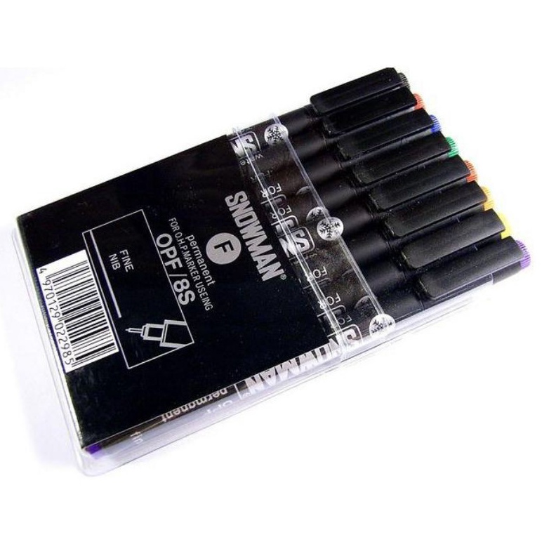 

TRENDING Snowman Permanen Marker Pulpen Fine Nib OPF8S Per Set 8 Pcs