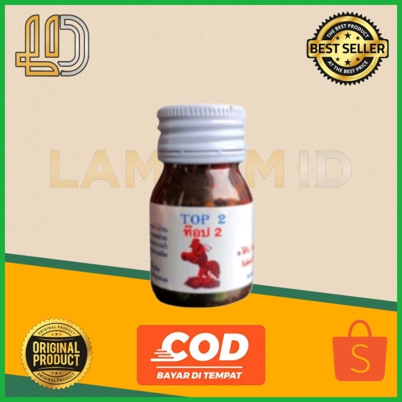 top two isi 15 kapsul obat ayam burung ngorok snot pilek mata berair obat top2 Lampam ID