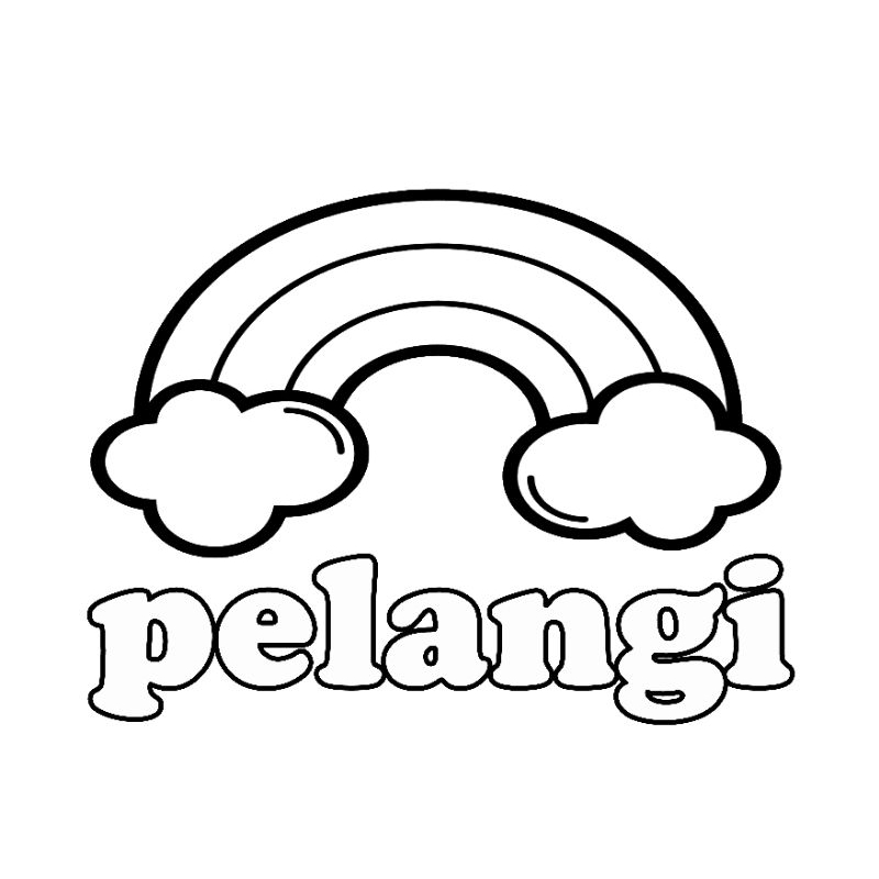 

Buku / lembar kertas mewarnai gambar pelangi