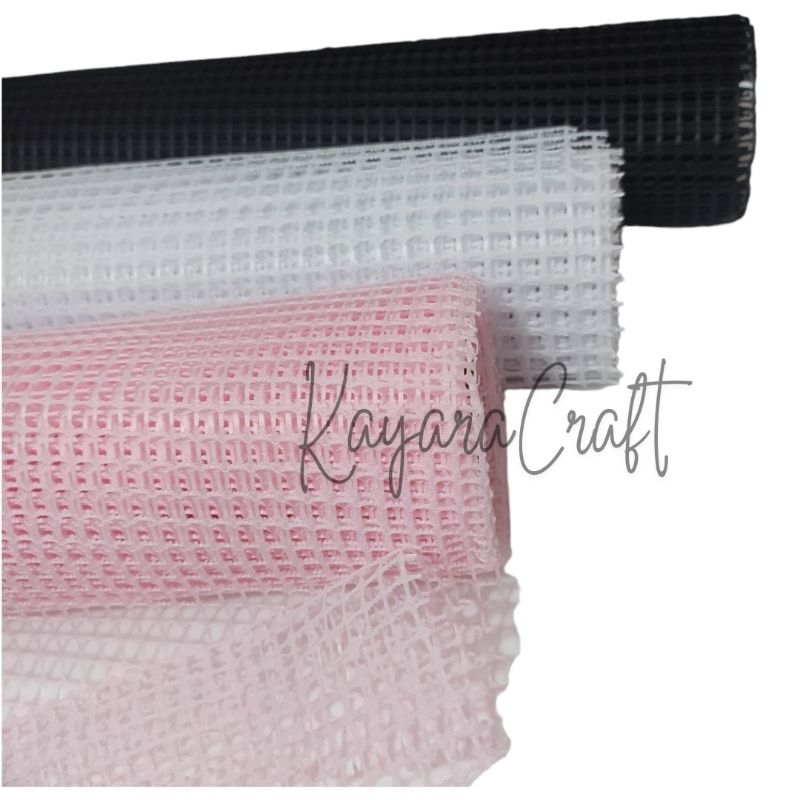 

[50x45cm]Kain Jala Kotak Buket Bunga/Jaring Mesh Motif Kotak