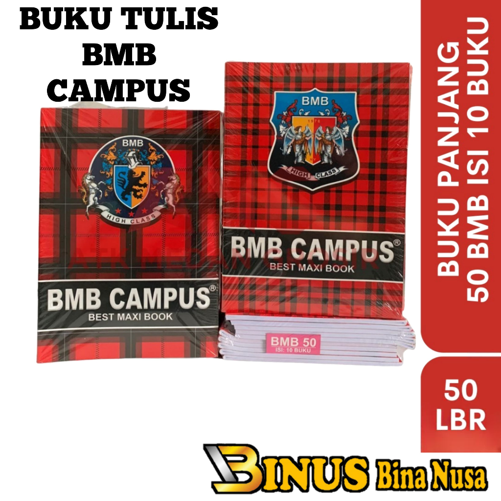 

Buku Tulis Big bos BMB Campus 50 Lembar 1pak isi 10 buku