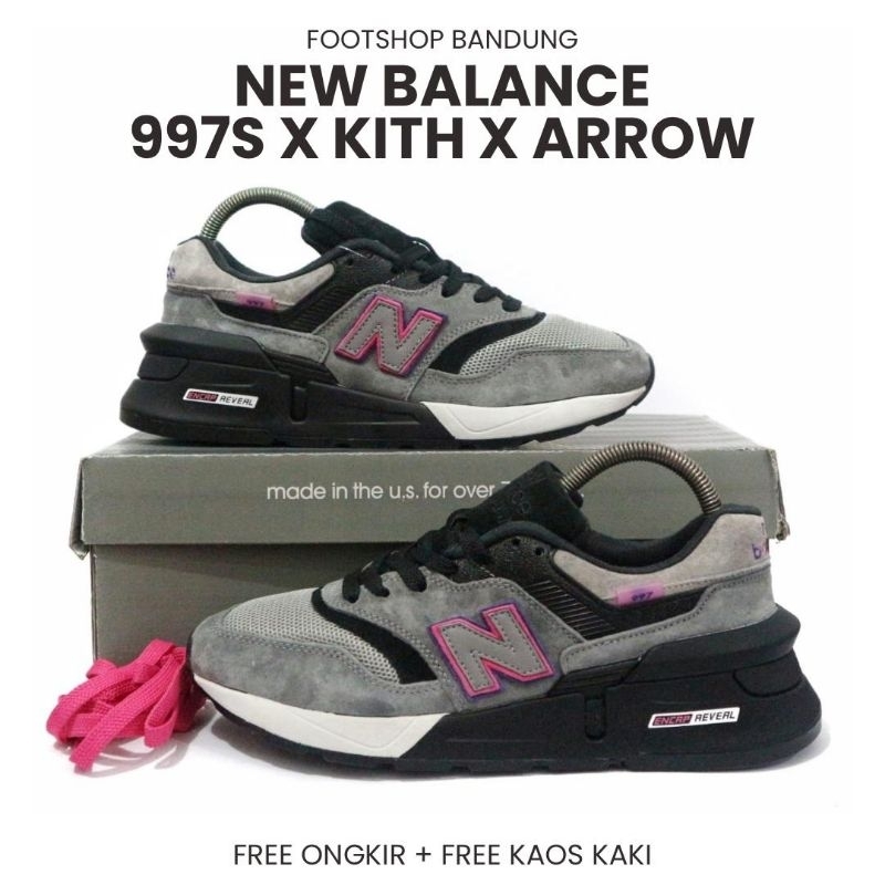 Sepatu Sneakers Pria New Balance 997S United Arrow grey Black MAde In USA Size 40 - 44 BNIB Free Kao