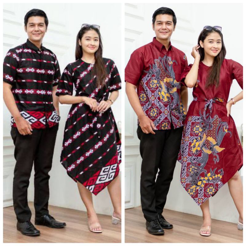 Couple Dress Motif Songket Dress Couple Pasangan Terbaru