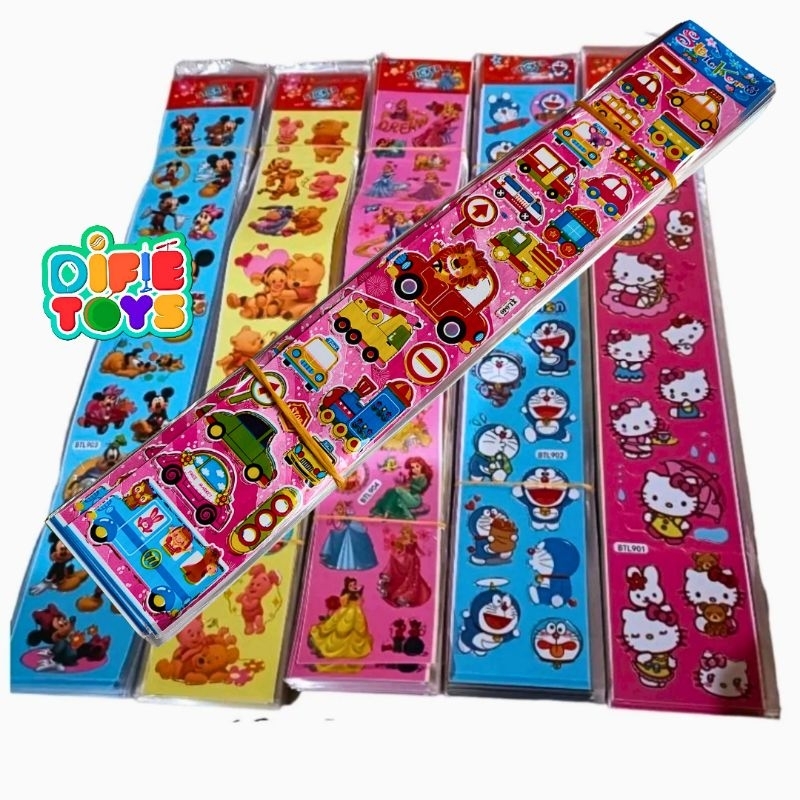 

50 lembar Stiker panjang tanggung biasa grosir stiker MIX