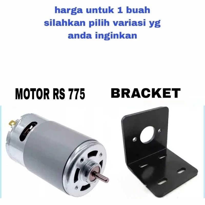 Dinamo dc 12v motor RS 775 atau Bracket motor RS 775 15000rpm