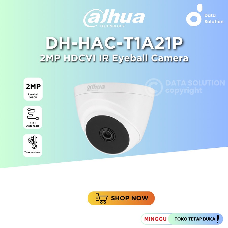 Dahua Camera DH-HAC-T1A21U 2MP HDCVI IR Eyeball Camera