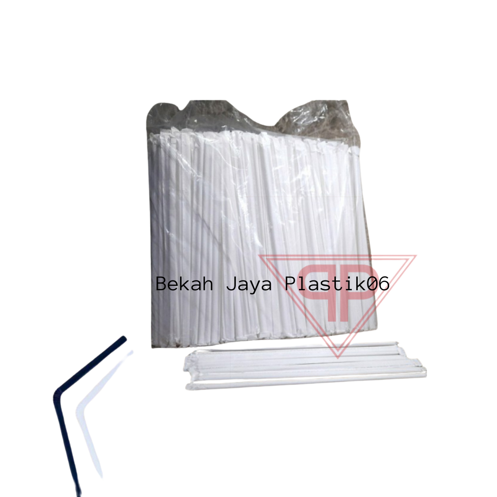 Sedotan Steril Tekuk Hitam - Putih / Sedotan Steril Tekuk isi 500pcs