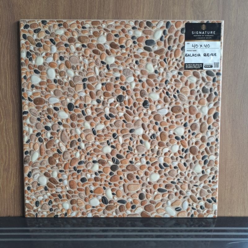 keramik lantai 40x40 batu sikat mulia / keramik garasi / keramik teras GALACIA BEIGE