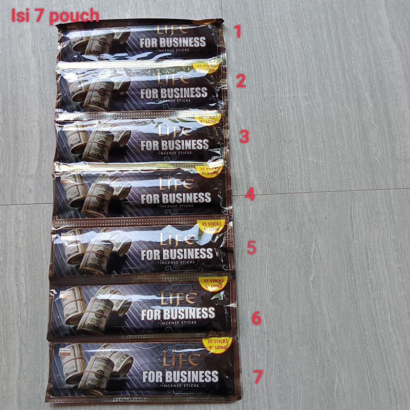 Dupa renteng life for business isi 7 pouch, mix dupa life, tulasi dan cycle