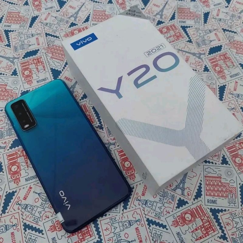 Vivo Y20 2021 Ram 4/64 GB nominus original second garansi 7 hari pengembalian
