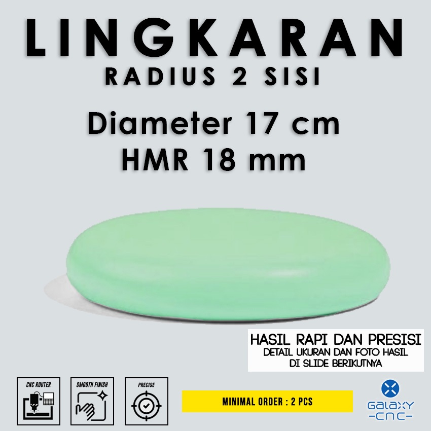 Lingkaran 17 cm radius 2 sisi - HMR 18 mm
