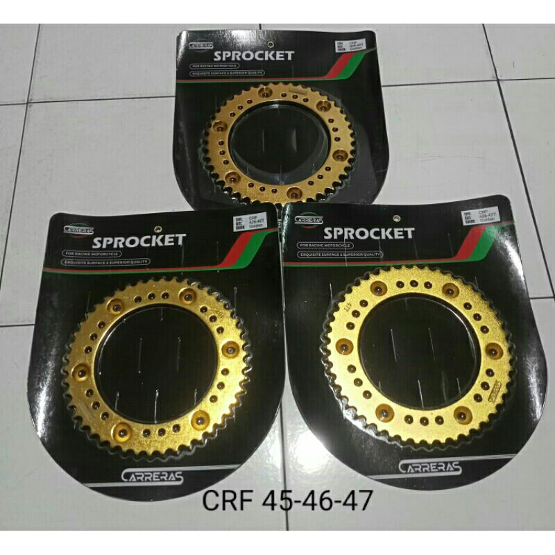 Gear Belakang Carreras CRF gold 428