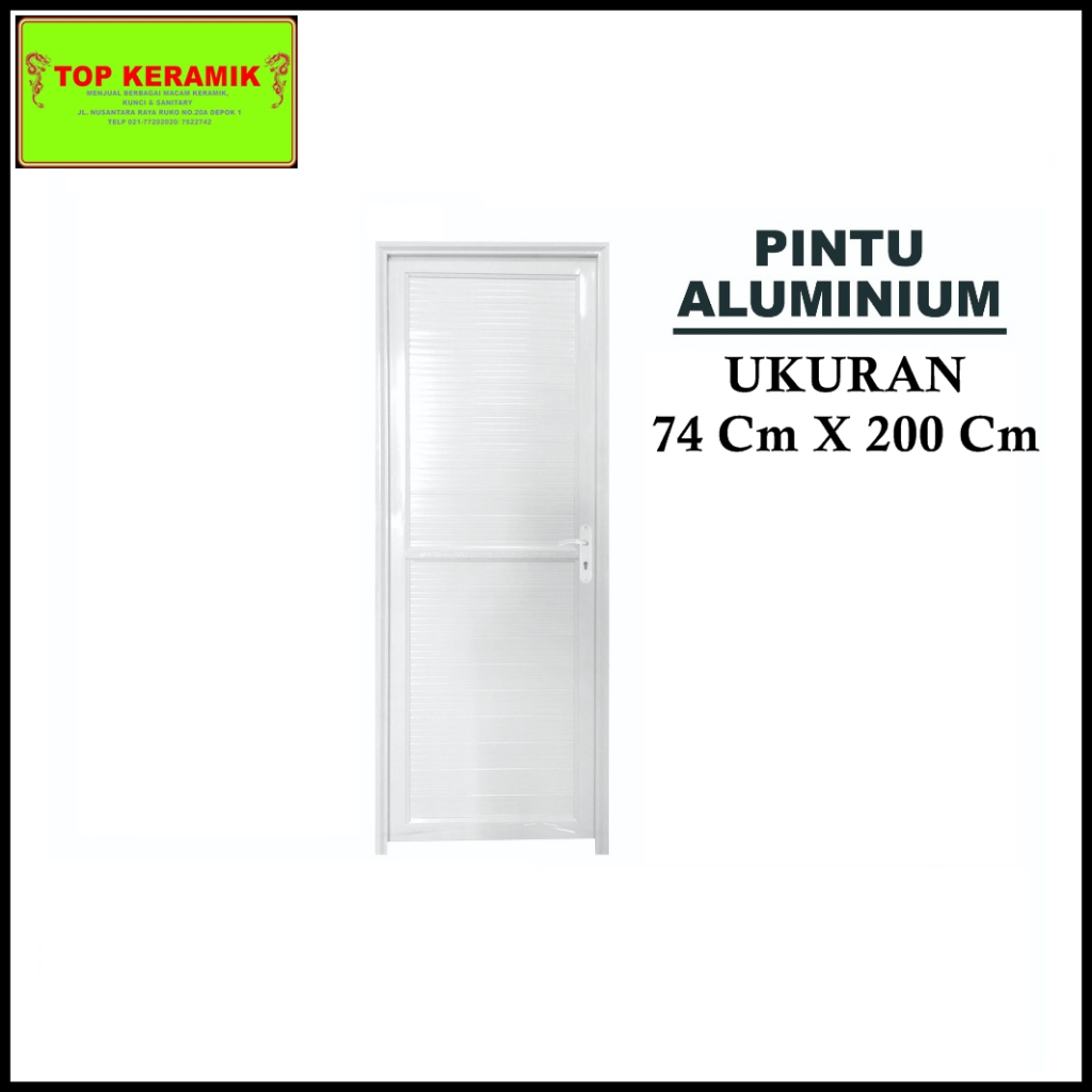 Pintu Kamar Mandi Full Alumunium Padova Putih