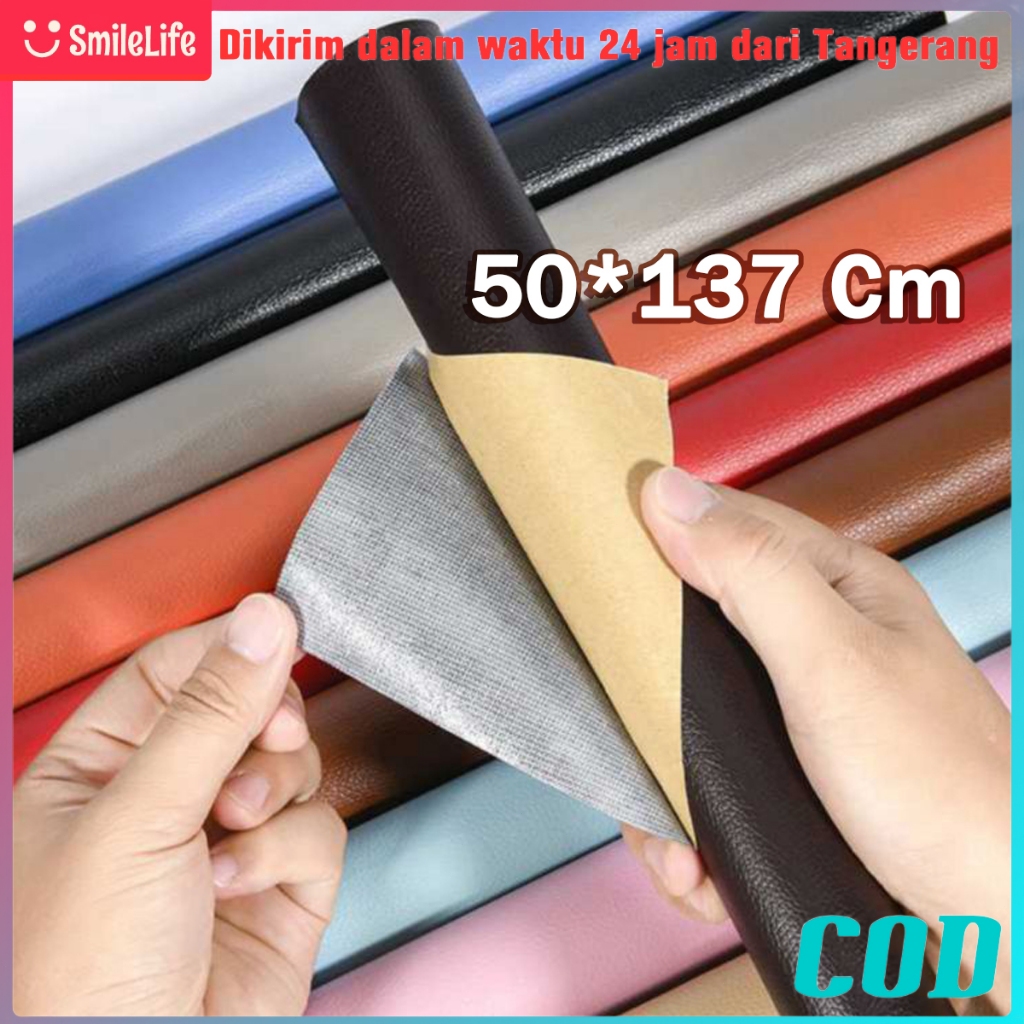 50*137CM Stiker Kulit/Sticker Sofa Tambalan Perbaikan Kulit Perbaikan Kursi Sofa Berlapis/Penambal S