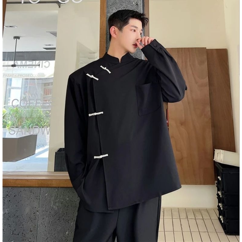 Cheongsam Pria Style lengan panjang