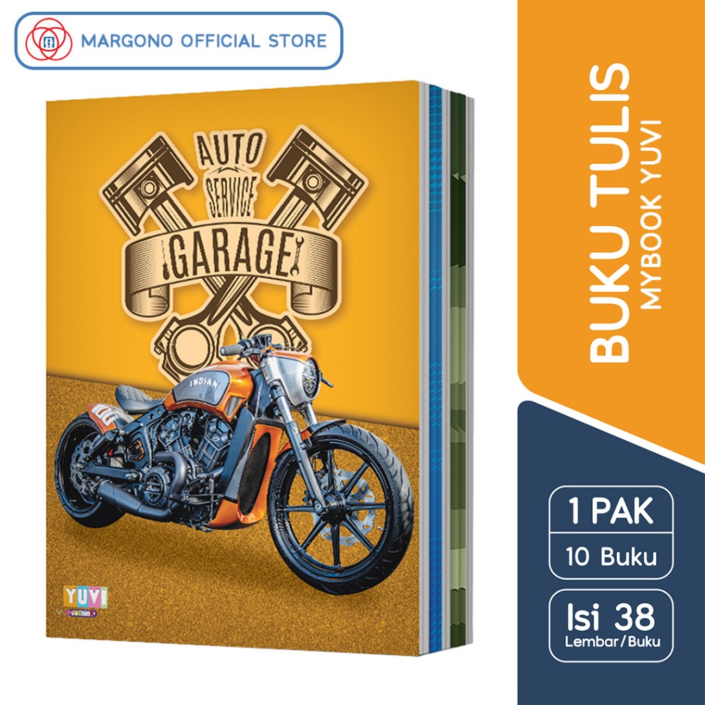 

My Book Yuvi Buku Tulis Classic Motor 1 Bobber 38 Lembar - 10 Buku