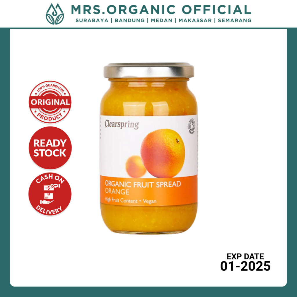 

Selai Buah Jeruk Organik Clearspring Organic Fruit Spread Orange 280g
