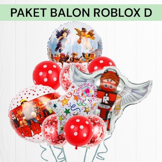 Paket Balon ROBLOX D / Dekorasi Ulang Tahun Roblox / Balon Foil Roblox