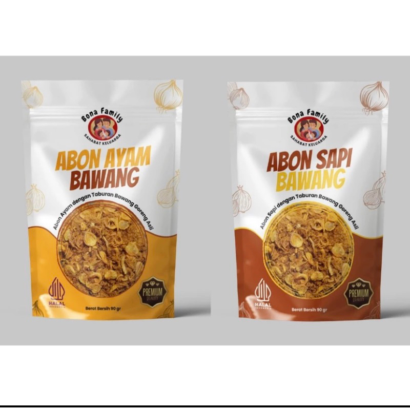 

BONA ABON FAMILY 90GR/ ABON MPASI ABON NON MSG/ ABON SAPI BAWANG ABON AYAM BAWANG ABON BONA FAMILY/ ABON MPASI ANAK