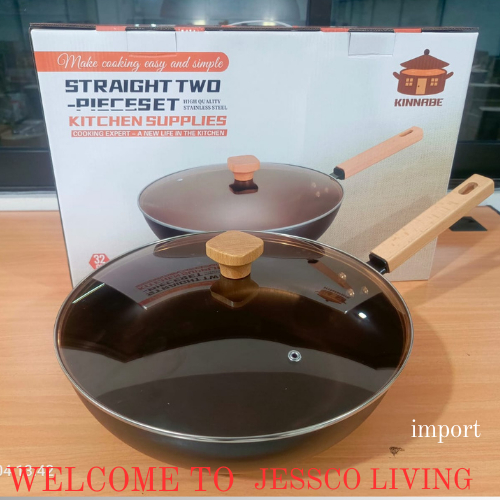 IMPORT Panci Set Anti-Lengket Peralatan Masak Set S3 KNB302424 Wajan Gagang Satu Tutup KNB32