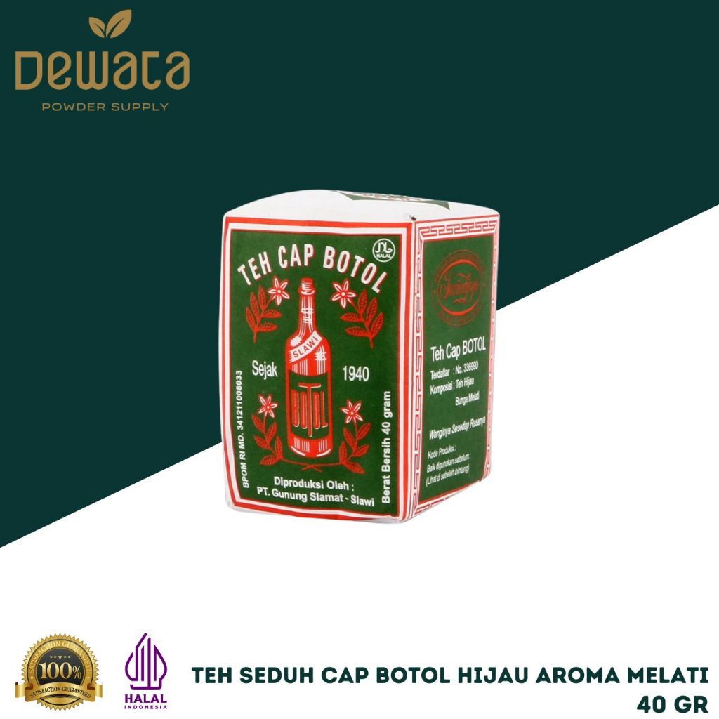 

Teh Seduh Cap Botol Hijau Aroma Melati 40 gr (10 pcs)
