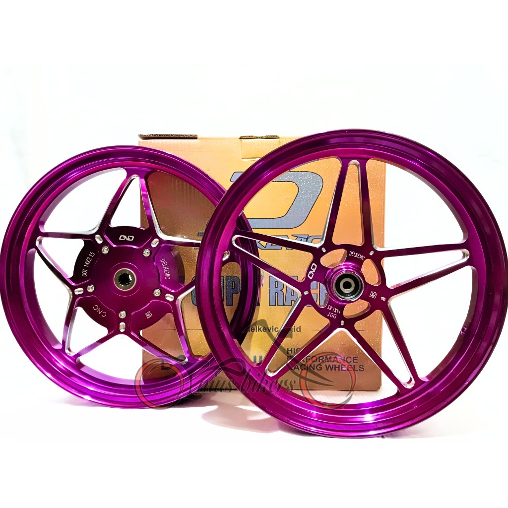 VELG DELKEVIC DND BINTANG X1 VARIO MIO BEAT MIO M3 ORANGE UNGU SILVER HITAM BIRU - VELG RACING MATIC