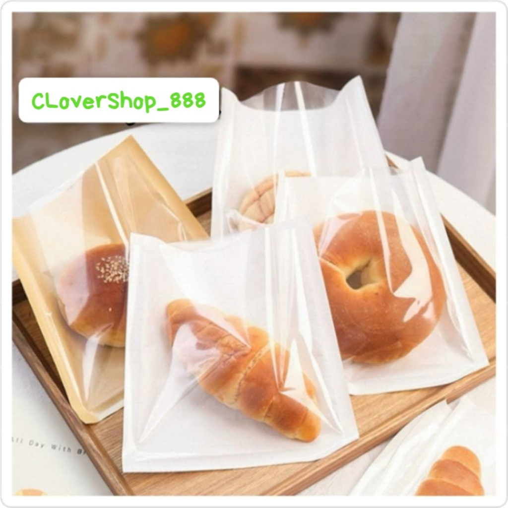 50pcs Plastik Roti Paper Bread  Kantong Plastik Roti Kertas Roti Kertas Donut Plastik Donut Plastik 