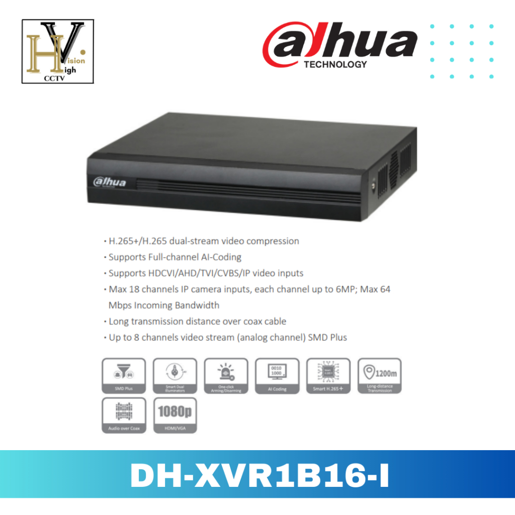 DVR DAHUA 16CHANNEL 1B16-I
