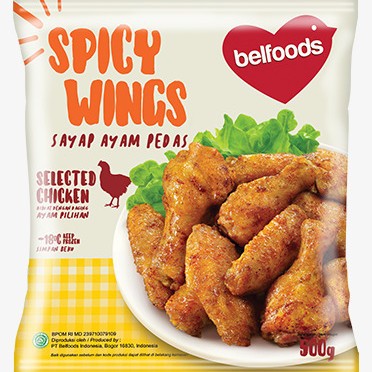 

Belfoods Spicy Wings Sayap Ayam Pedas Gurih