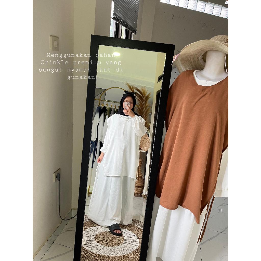 Gamis remaja terbaru 2025 Gamis OUTER Anzalea gamis dress outer terlaris Long Outer kekinian dan fas