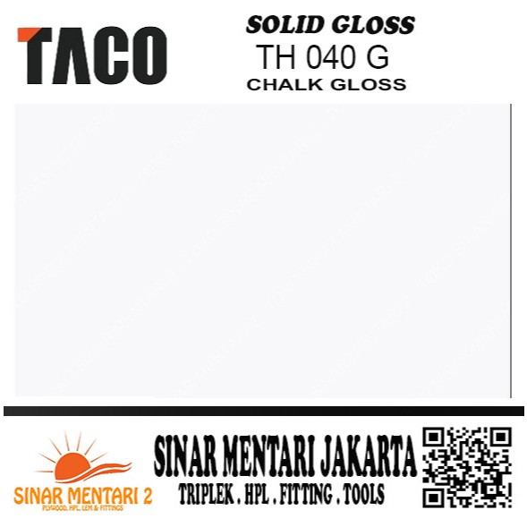 TACO HPL SOLID GLOSS TH 040 G CHALK GLOSS