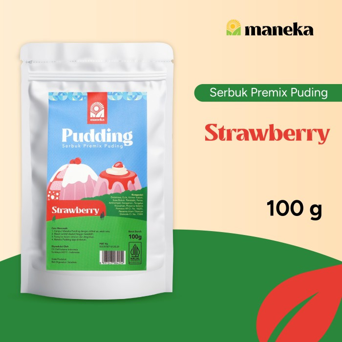 

Maneka Strawberry Pudding Premix - Puding Stroberi 100 Gr