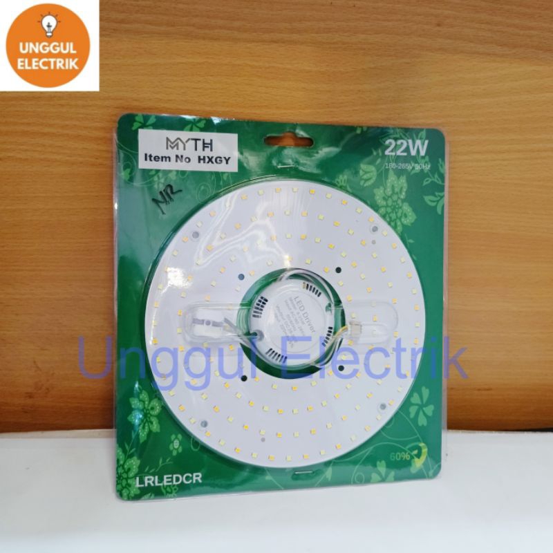 Lampu Modul 22 watt 3 warna LED ring isi lampu hias baret 220 volt