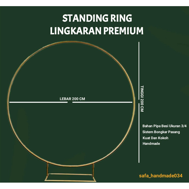 DEKORASI ELENGANT BACKDROP RING LINGKARAN PREMIUM