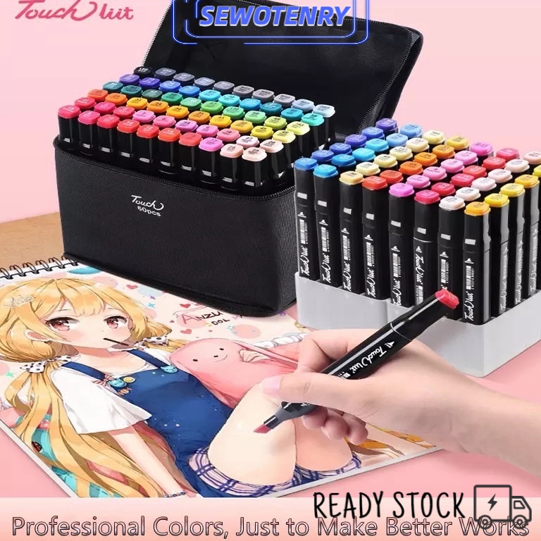 

CODTouchFive 12366812 Warna Sketsa Spidol Umum General Marker Set Animation Markers Twin Market Set Spidol KODE Z6H3