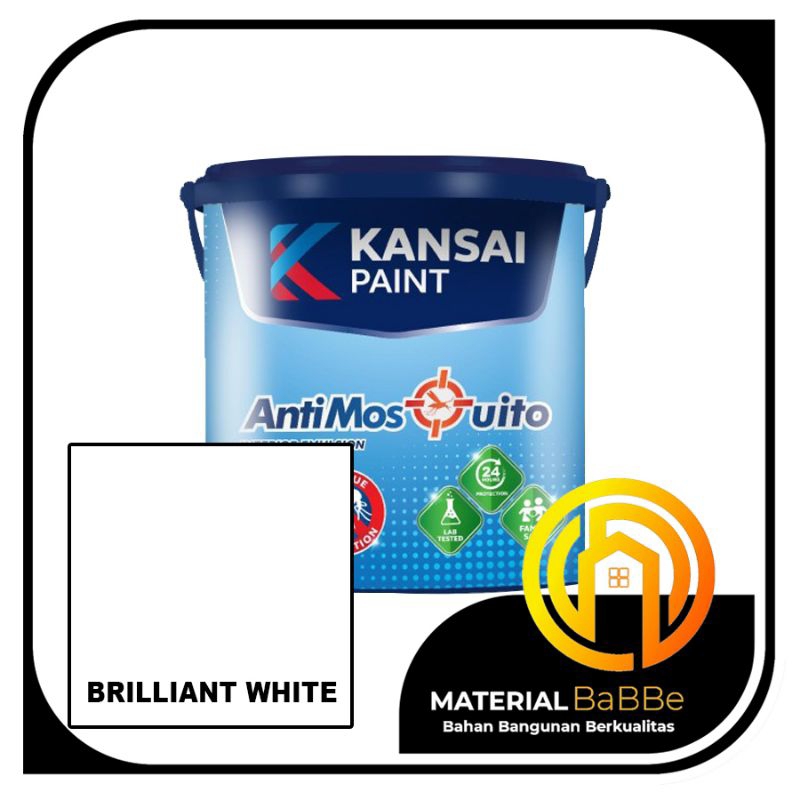 Kansai Paint Anti Mosquito Brilliant White 2,5 Liter | Cat Dinding Dalam Anti Nyamuk