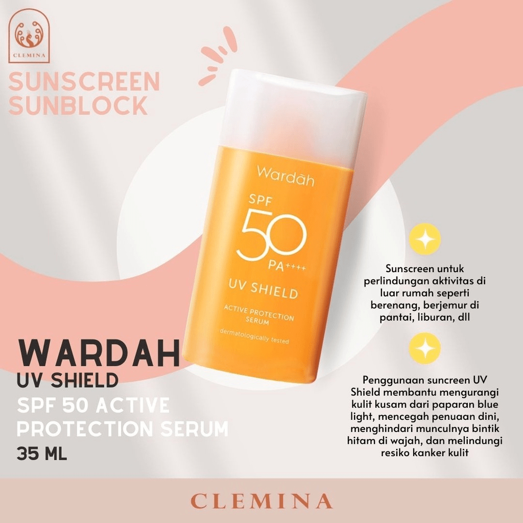 Wardah UV Shield Active Protection Serum SPF 50 Sunscreen Sunblock