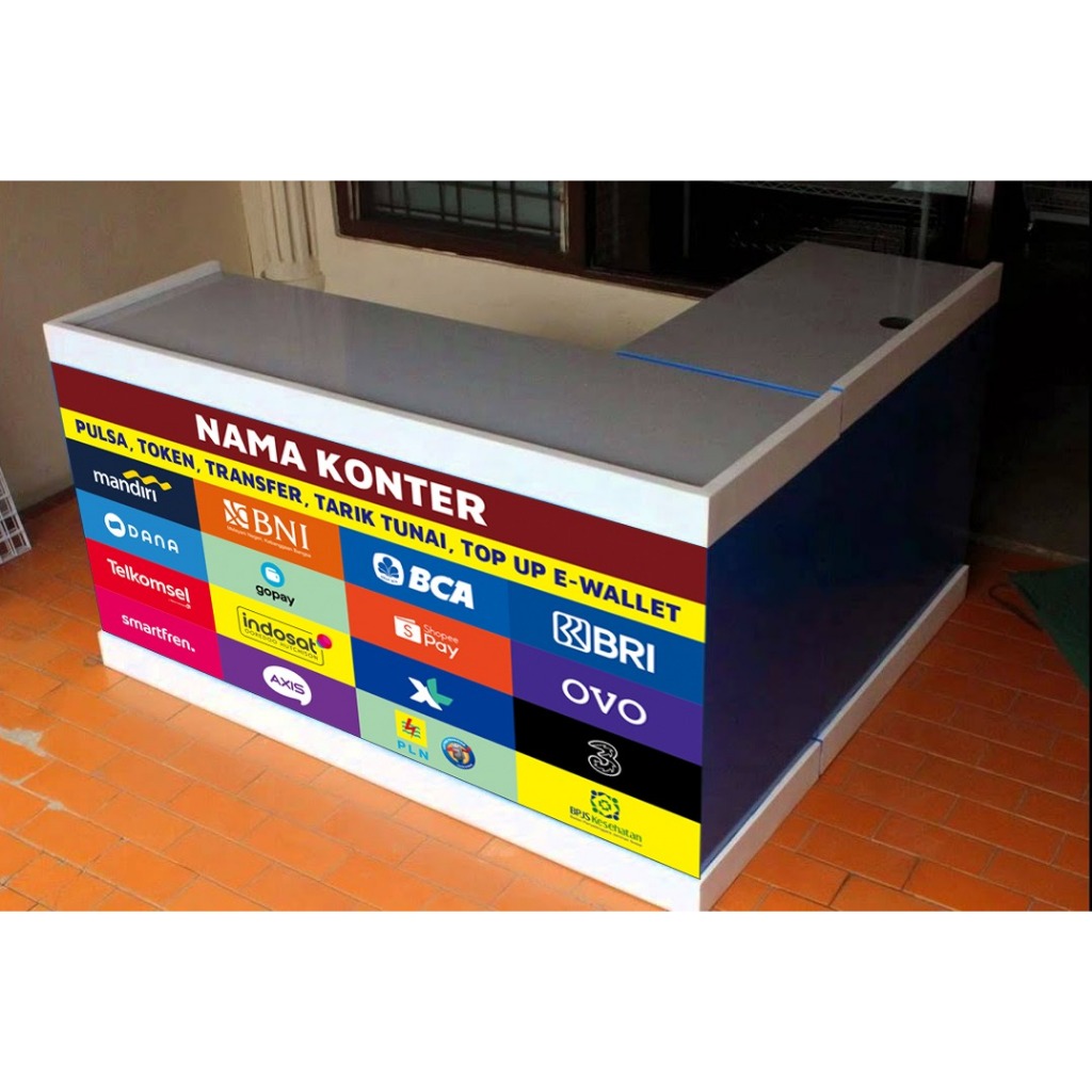 

STIKER VINYL MEJA MELAYANI TRANSAKSI KOMPLIT ( CUSTOM NAMA KONTER )