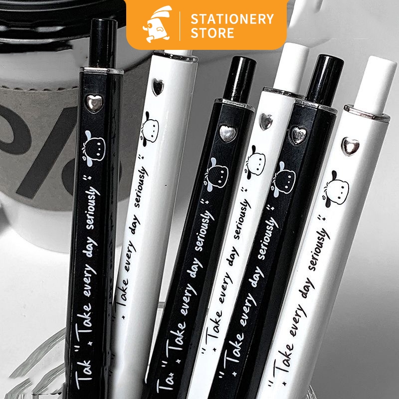 

Pulpen Retractable Gelpen Pena Sanrio 0.5 Hitam lucu-Rabbit Stationery