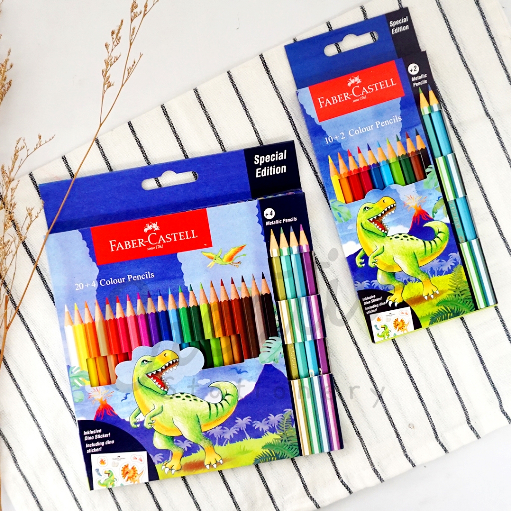 

FABER CASTELL Color Pencil Dino Special Edition Pensil Warna 12 24 Warna