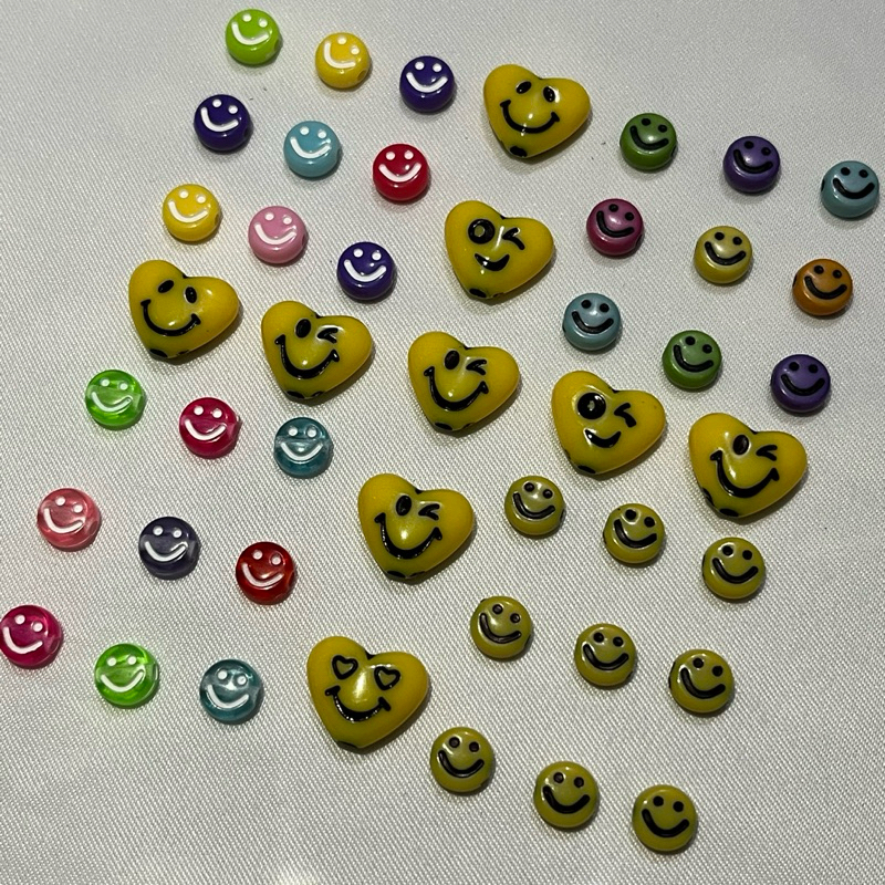 Manik Mote Smile Berbagai Varian Warna Warni Kuning Ukuran Kecil Besar 6mm | Mote Manik Smile Bening