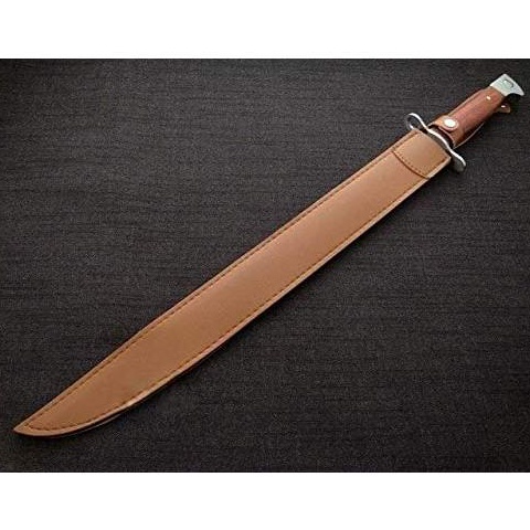 KODE H15Q Pisau Baynet AK CCCP 47 dengan Sarung Pisau Ikat Pinggang  Gagang Kayu  AK47 Coklat Perak 